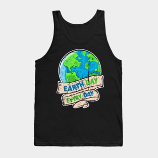 Earth Day Everyday Climate Vote Typographie Illustration Gift Tank Top